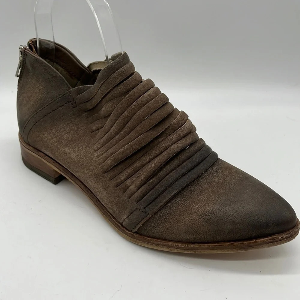 Free People Lost Valley Strappy Booties in Brown - Size 7 (US) 37 (EU)